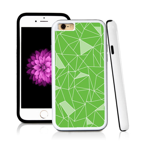 iPhone 6 case Abstract lines with solid colors in Green with hard plastic and rubber protective cover