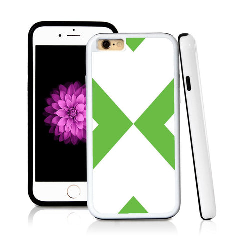 iPhone 6 case Abstract x in Green with hard plastic & rubber protective cover