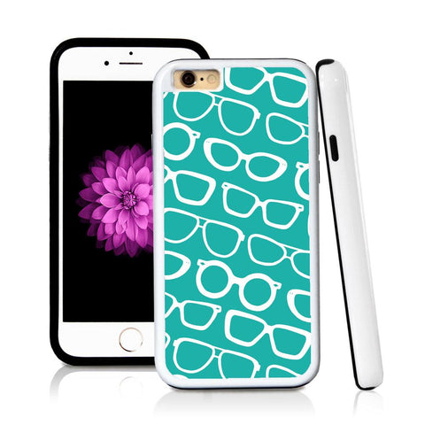 iPhone 6 case Sunglass pattern in Turquoise Texture with hard plastic & rubber protective cover