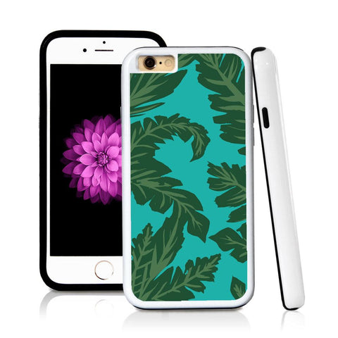 iPhone 6 case Palm leaves green in Turquoise Texture with hard plastic & rubber protective cover