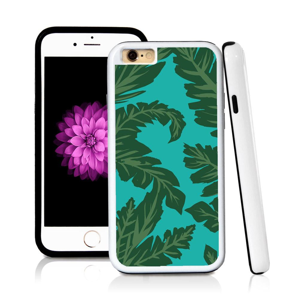 iPhone 6 case Palm leaves green in Turquoise Texture with hard plastic and rubber protective cover