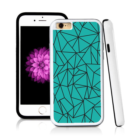 iPhone 6 case Abstract lines in Turquoise Texture with hard plastic and rubber protective cover