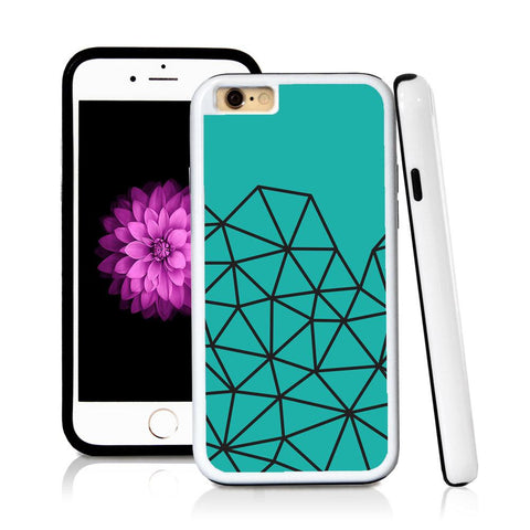 iPhone 6 case Abstract lines bottom half page in Turquoise Texture with hard plastic and rubber protective cover