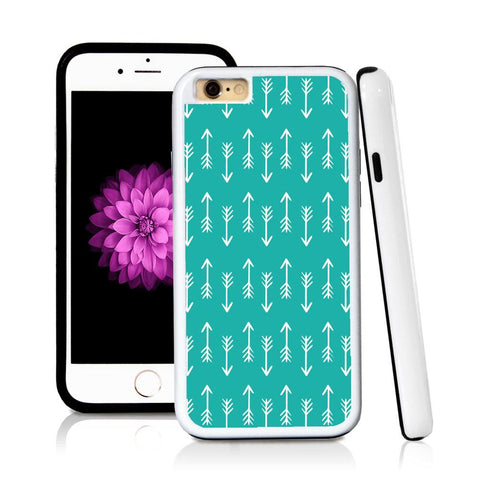 iPhone 6 case Arrow pattern in Turquoise Texture with hard plastic & rubber protective cover