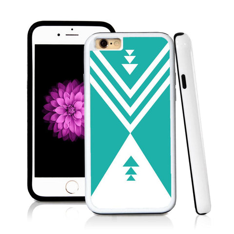 iPhone 6 case Aztec triangle in Turquoise Texture with hard plastic & rubber protective cover