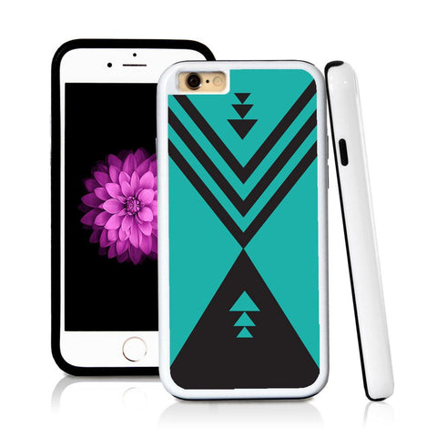 iPhone 6 case Aztec triangle in Turquoise Texture with hard plastic and rubber protective cover