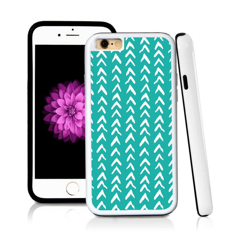 iPhone 6 case Chevron pattern in Turquoise Texture with hard plastic & rubber protective cover