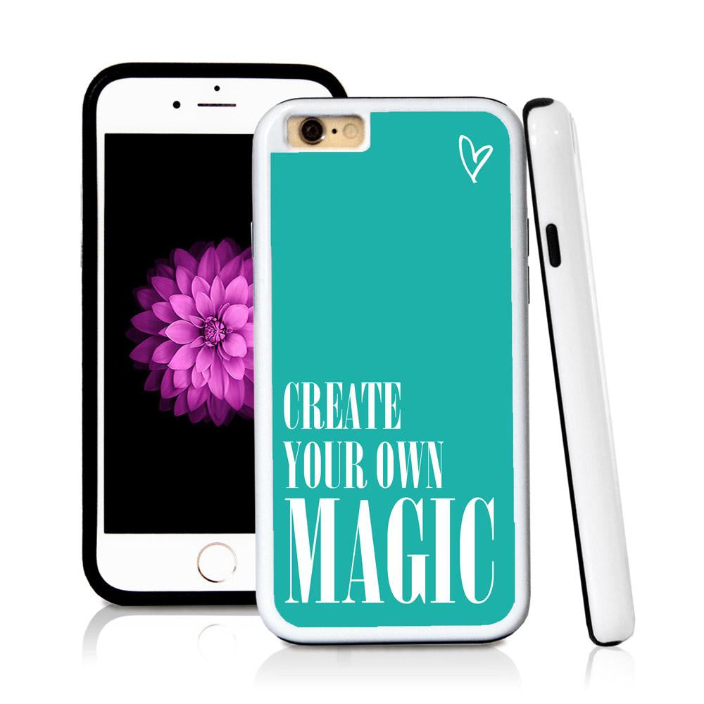 iPhone 6 case Create your own magic in Turquoise Texture with hard plastic & rubber protective cover