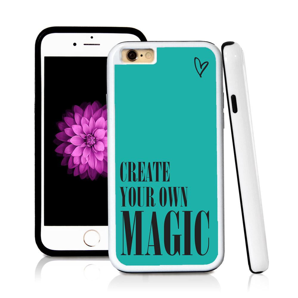 iPhone 6 case Create your own magic in Turquoise Texture with hard plastic and rubber protective cover