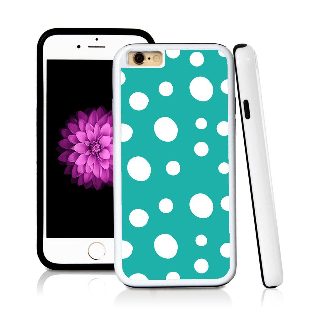 iPhone 6 case Dot pattern in Turquoise Texture with hard plastic & rubber protective cover