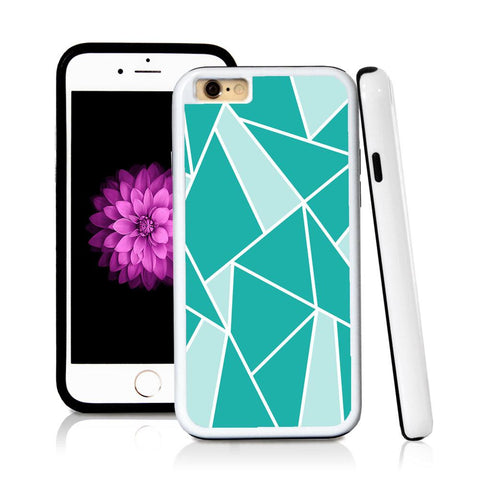 iPhone 6 case Geometric shapes in Turquoise Texture with hard plastic & rubber protective cover