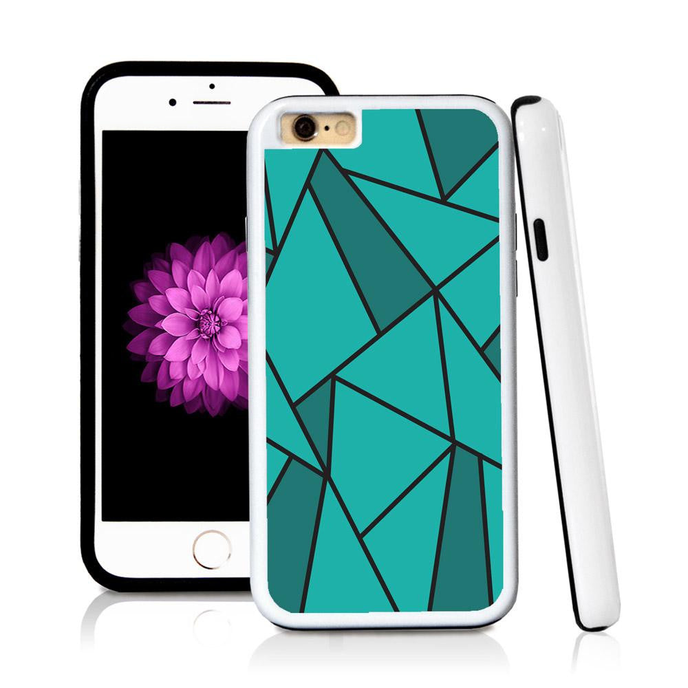 iPhone 6 case Geometric shapes in Turquoise Texture with hard plastic and rubber protective cover