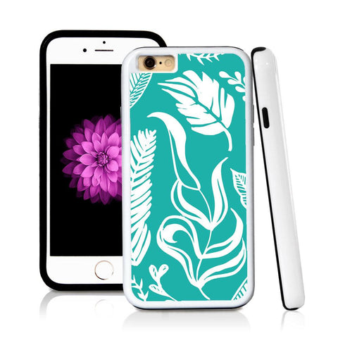 iPhone 6 case Leaf assorted in Turquoise Texture with hard plastic & rubber protective cover