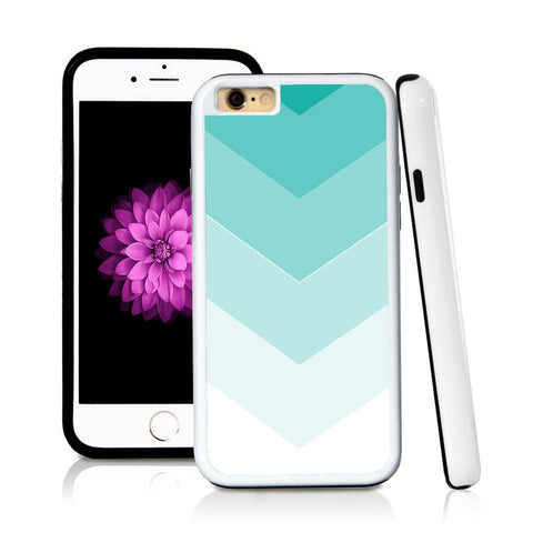 iPhone 6 case Ombre color white in Turquoise Texture with hard plastic & rubber protective cover