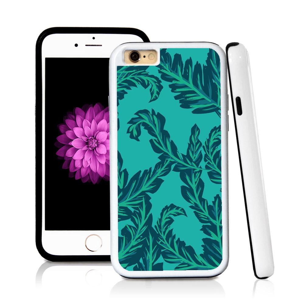 iPhone 6 case Palm leaves turquoise in Turquoise Texture with hard plastic & rubber protective cover