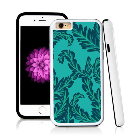 iPhone 6 case Palm leaves turquoise in Turquoise Texture with hard plastic and rubber protective cover