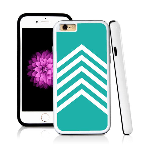 iPhone 6 case Stripes five middle page v in Turquoise Texture with hard plastic & rubber protective cover