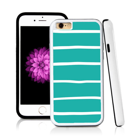 iPhone 6 case Stripes six in Turquoise Texture with hard plastic & rubber protective cover