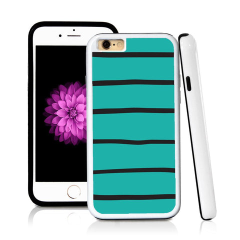 iPhone 6 case Stripes six in Turquoise Texture with hard plastic and rubber protective cover