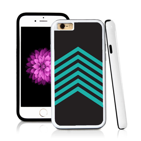 iPhone 6 case Stripes six negative color in Turquoise Texture with hard plastic & rubber protective cover