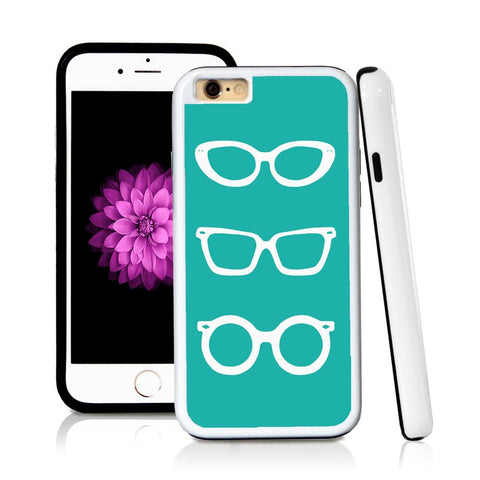 iPhone 6 case Sunglasses three in Turquoise Texture with hard plastic & rubber protective cover