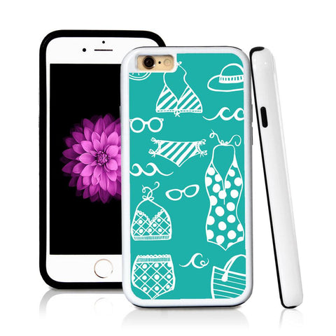 iPhone 6 case Swim vintage scene in Turquoise Texture with hard plastic & rubber protective cover