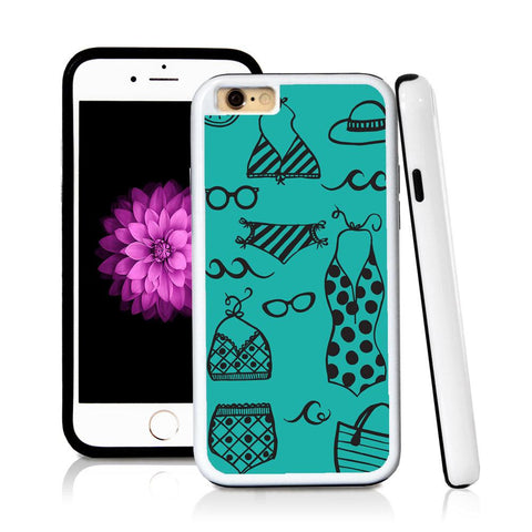 iPhone 6 case Swim vintage scene in Turquoise Texture with hard plastic and rubber protective cover