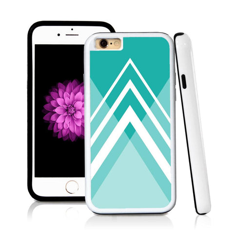 iPhone 6 case Traingle bottom in Turquoise Texture with hard plastic & rubber protective cover