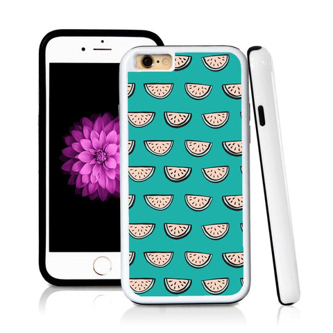 iPhone 6 case Watermelon pattern in Turquoise Texture with hard plastic & rubber protective cover